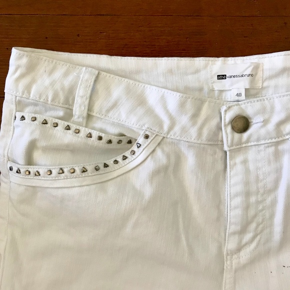 Vanessa Bruno White Studded Boot Jeans - Picture 8 of 8